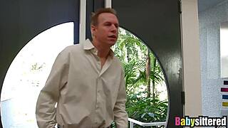 Cute teen caught masturbating and drilled hard by a big cock