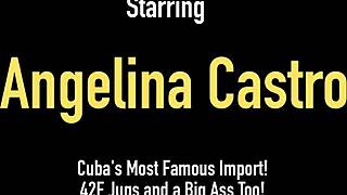 Why does busty Angelina Castro tease with her massive areolas?