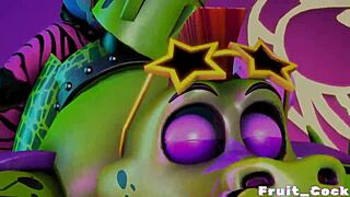 Feeling the intense passion in FNAF credit fruit cock with gay action