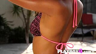 I love this pretty petite ebony model's sweet pussy