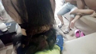 Latina Milf In Lingerie Arrives At Birthday Party For Homemade Swingers Sex