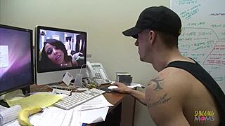 Busty milf knees down to suck a cock before getting banged