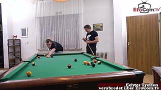 german curvy natural tits girl with short hair tries first mmf