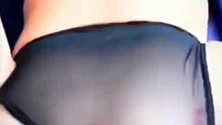 the milf in lingerie is addicted to his member, masturbating and fucking