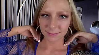 mofozo com - 19yo blonde tries first porn flick