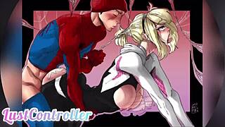 Gwen Stacy Spider-Gwen In Spider-Man Anime Hentai Compilation