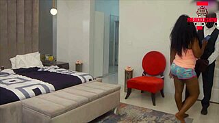 big cock bodyguard keeps job by pleasing boss wife