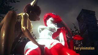 Nipha in Zelda furry hentai gets hard sex blowjob.