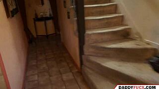 Does the father spy on his cute daughter?