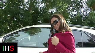 Black guy with HUGE COCK fucks horny brunette MILF