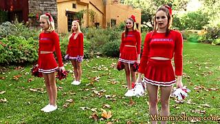 busty stepmommy tenderly fingering teen pussy with love