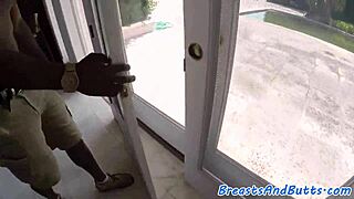 busty ebony beauty riding and sucking bbc