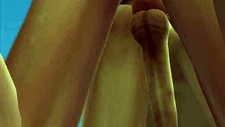 3d anime hentai cartoon of young sucking in bathroom scene