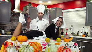 i'm getting oily anal on dinner table with chef nick