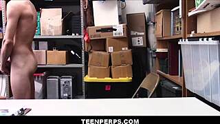 Straight twink fucked by latino officer in shop 😱