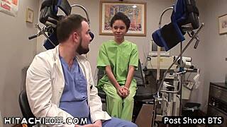 Freshman Sandra Chappelle receives Hitachi orgasms from nurses during college physical. Intense moaning in Florida hospital.