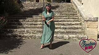 angelina takes care of naughty khala in outdoor threesome