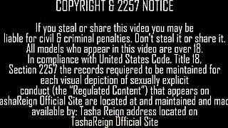 Beautiful blonde Tasha Reign finger fucks hersefl to orgasm