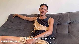 Novinho Dotado Shows Off His Big Cock in Solo Action