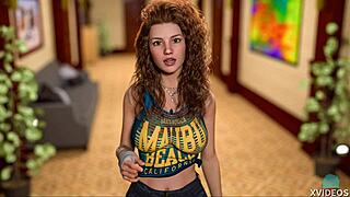 horny teen with big tits in bed?