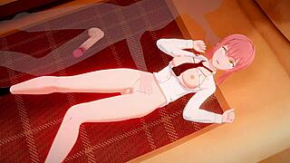 Miss Makima moans during penetration in 3d hentai