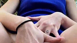 Blonde Teen Kiara Cole Feels Intense Public Passion