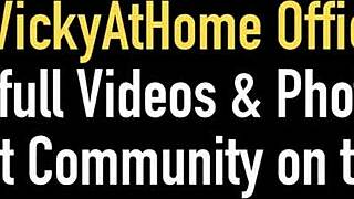 i'm watchin big boobed vicky vette drill her tight ass with big dildos