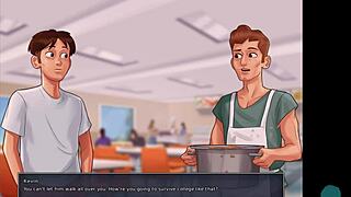 teen 18+ shows small breasts in summertime saga