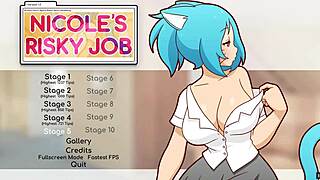 Nicole Masturbates To Exposed Tits In Hentai!