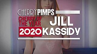 Brunette teen Jill Kassidy teases her gorgeous body before masturbating solo.