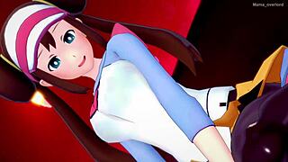 mei rosa practices adult training on the bed in this 3d parody anime.