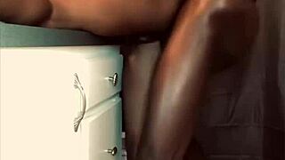 rough fucking by big black cock in bathroom