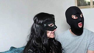 Old Italian granny, unfaithful wife, bends over for secret toy boy in fishnets.