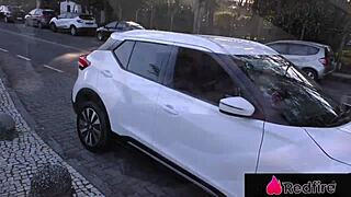 Agatha Reis pays endowed Uber driver with anal sex, bent over in doggystyle by Mark Butt.