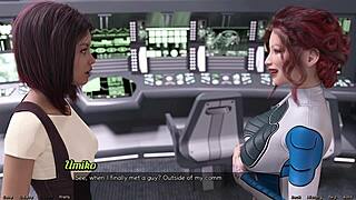 Stranded in Space 52 - Elsie Explores Lesbian Desires in 3D