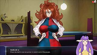 Dragon Ball divine adventure with android 21 showing off her big tits and ass