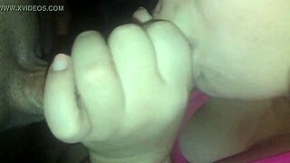 Milf enjoys sucking cock in voyeur scene