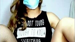 young teen enjoys foot massage with toys and music part 2