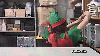 threesome with asian teen 18+ elves at the office hidden cam