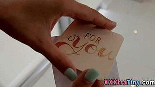 redheaded teen hints at blowing big cock with small tits