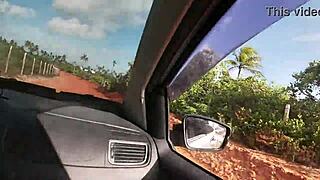 Young Canadian And Brazilian Bareback On Beach With Monster Cock