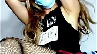 young teen enjoys foot massage with toys and music part 2