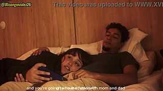 Watching a movie with stepbrother leads to accidental deepthroat and almost getting caught 🍿😈