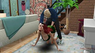 Step Sister Fucked by Masked Step Brother Post-Party