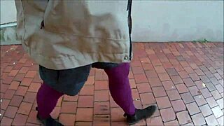 What are you doing in pantyhose outdoors in public?