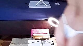 Homemade Anal In Doggy With White Panties. POV Striptease And Assfucking.