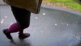 What are you doing in pantyhose outdoors in public?