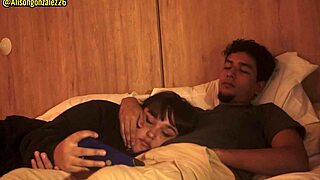 Watching a movie with stepbrother leads to accidental deepthroat and almost getting caught 🍿😈