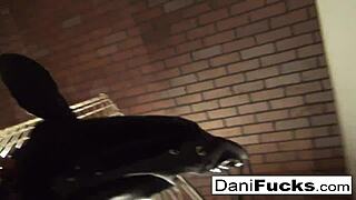 sexy dani daniels in cage masturbates solo