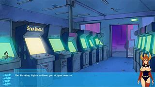 Night Lessons! Asian Babe With Huge Tits In Arcade!